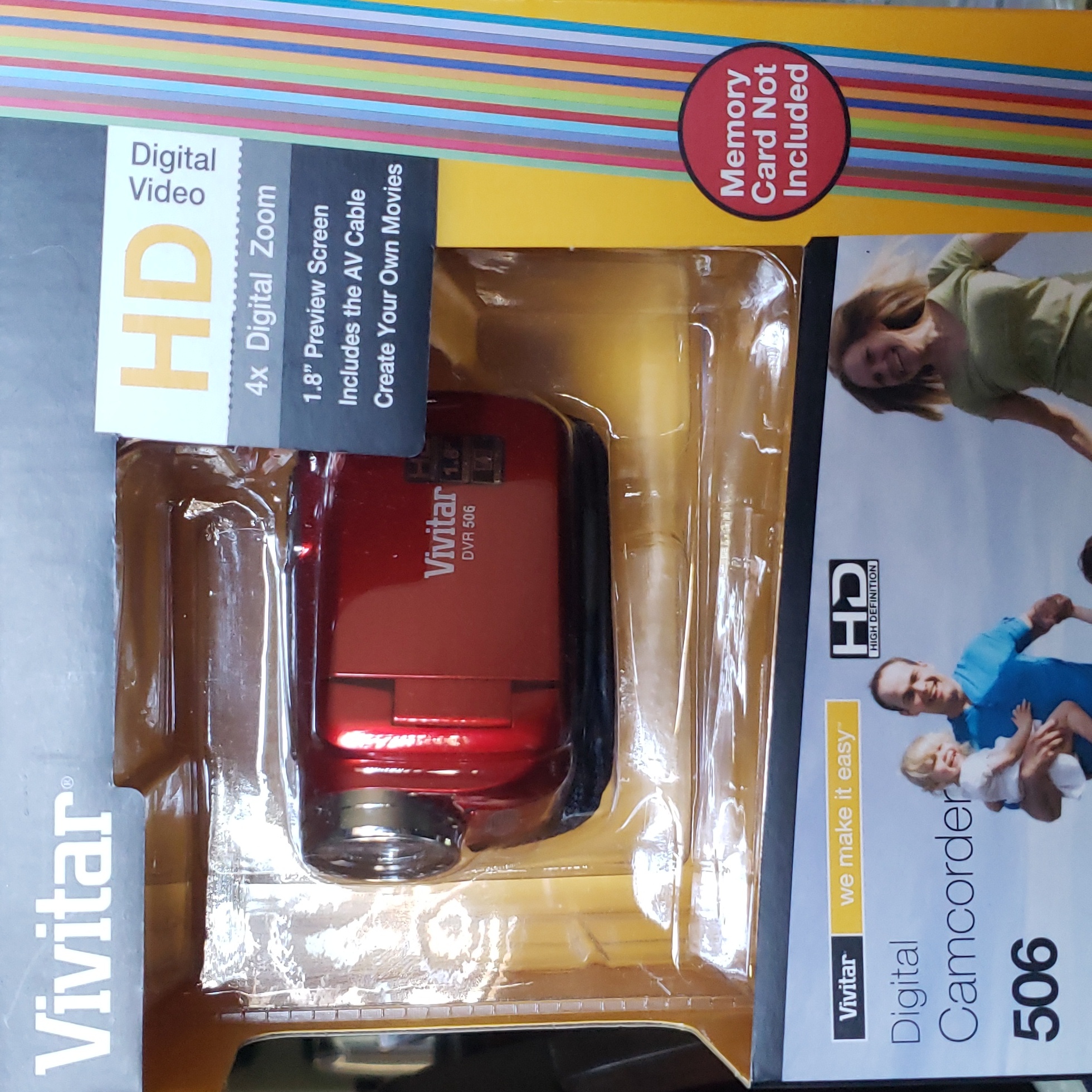 A marketplace listing photograph of a digital camcorder priced in September 2026